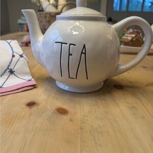 White Ceramic Teapot Rae Dunn
